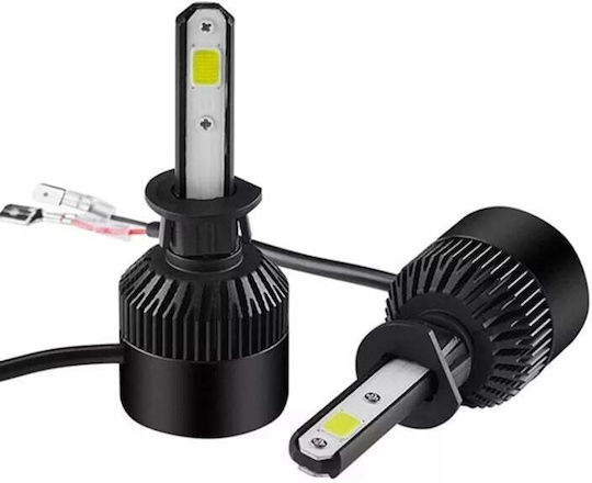 Set 2 Lămpi Auto Led H1 S2 Black Edition Faruri Led 12v 24v 50w 8000lm 6500k