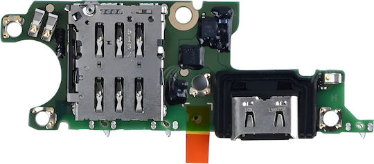 Clappio Port De Încărcare Honor Magic 7 Lite Conector Cartela SIM Microfon Negru