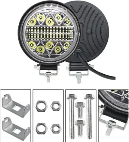 Off-road LED Projektor 24V 126W 6000K Farbtemperatur Aluminium Material Schwarz