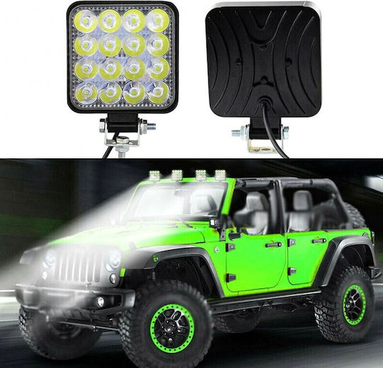 Proiector Auto Led Offroad 48w 16 Leduri Halogen 10-30v Carcasă din Aluminiu Ip67