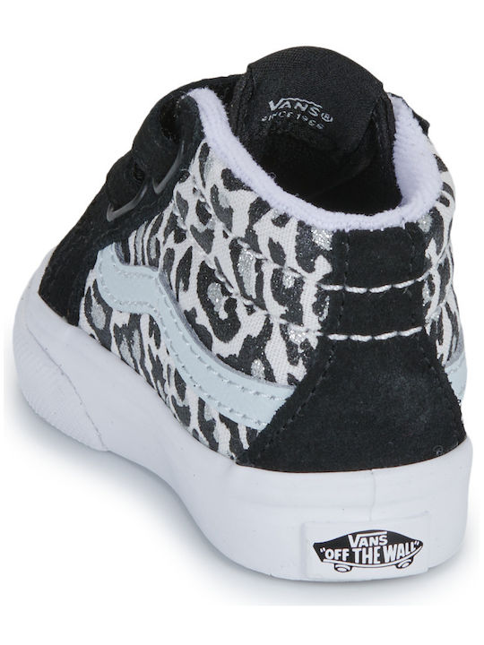 Sk8-mid Reissue V Παιδικά Sneakers High με Σκρατς Μαύρα