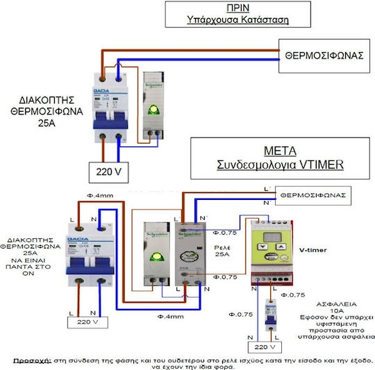 V-Timer Digital Relay Digital Countdown Time Delay Relay with Standby Thermosiphon with Relay