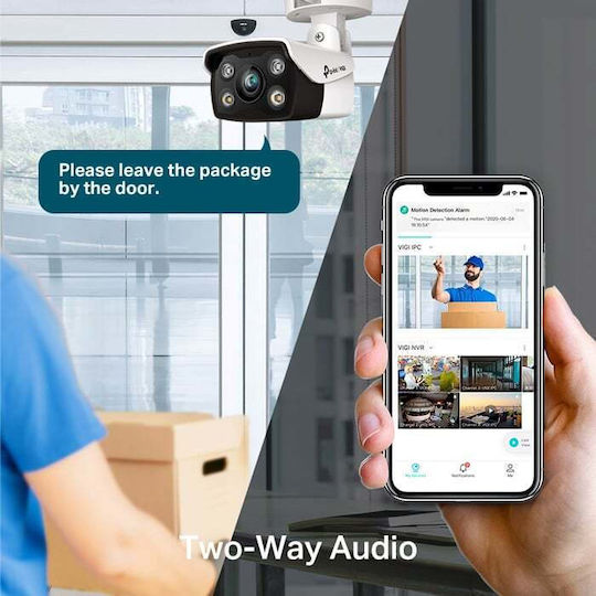 TP-LINK VIGI C340W v1 IP Überwachungskamera Wi-Fi Full HD+ 4MP Wasserdicht mit Zwei-Wege-Kommunikation und Objektiv 4mm