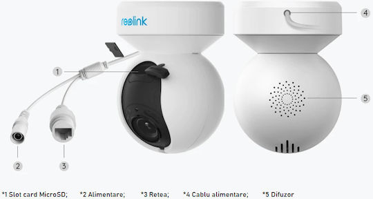 Reolink E1 Outdoor IP Камера за наблюдение Wi-Fi Full HD+ 5MP Водоустойчива с Двупосочна Комуникация и Обектив 2.8мм