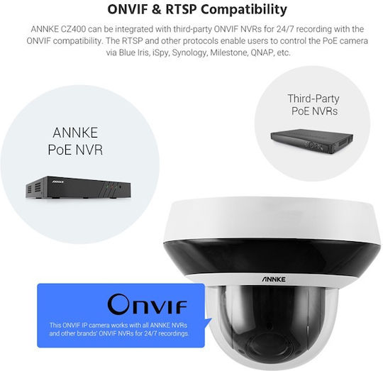 Annke CZ400 IP Камера за наблюдение Full HD+ 4MP Водоустойчива с Микрофон