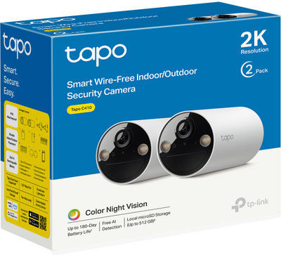 TP-LINK Система За Видеонаблюдение Tapo C410 2 Безжични Камери IP 3MP v1