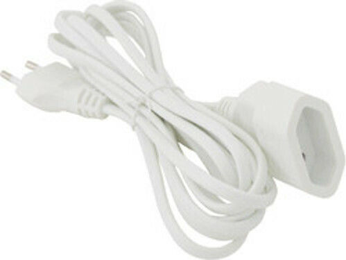Eurolamp Extension Cable Cord 2 x 0.75mm²/3m White