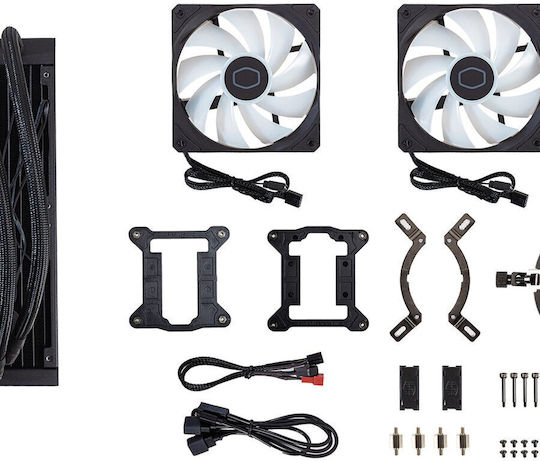 CoolerMaster Masterliquid ML240L Core Water Cooling AIO CPU With 2 120mm Fans And ARGB Lighting