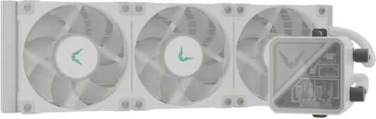 Valkyrie V360 Lite Water Cooling System AIO CPU with 3 120mm Fans and RGB Lighting White