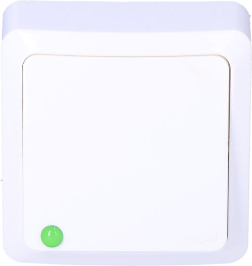 Elektro Plast Wall Switch Lighting One-Way with Frame White