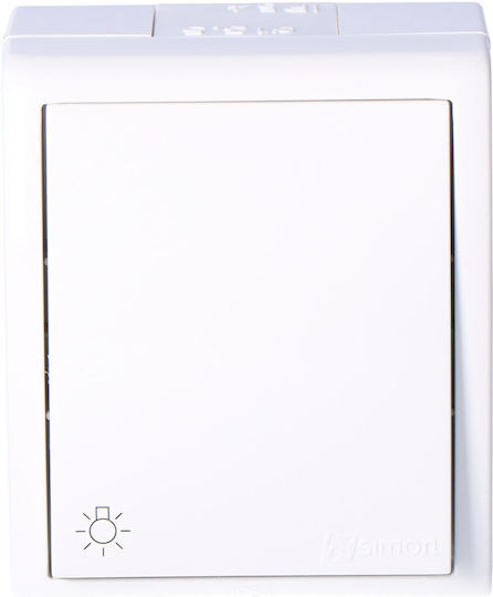 Kontakt-Simon Waterproof Wall Switch Lighting One-Way with Frame White