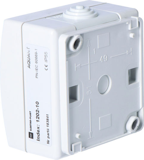 Elektro Plast Waterproof Wall Switch Lighting Two-Way with Frame Gray