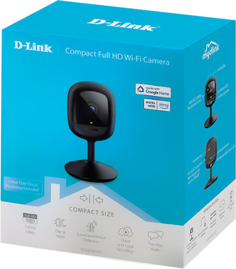 D-Link DCS-6100LHV2 Compact v5 IP Κάμερα Παρακολούθησης Wi-Fi Full HD 1080p με Μικρόφωνο και Φακό 2.4mm