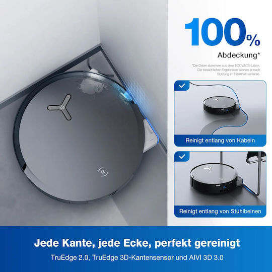 Ecovacs Deebot X8 Omni Σκούπα Ρομπότ με Χαρτογράφηση Laser & Απορρόφηση 18000Pa Μαύρη