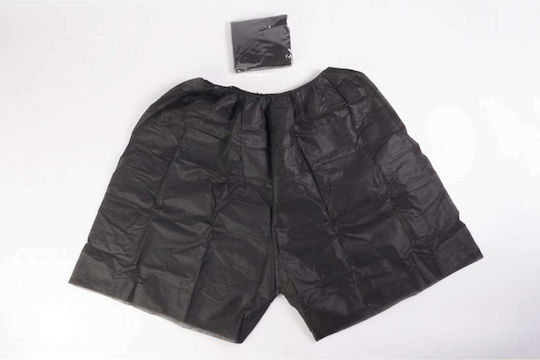 Bournas Medicals Εσώρουχο μιας Χρήσης Ανδρικό Non-Woven Boxer Μαύρο Μαύρο 50τμχ 121.007.M.BL