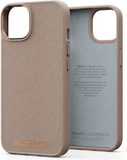 Njord Fabric Just Back Cover Υφασμάτινο 2mm Pink Sand (iPhone 14 Pro Max)