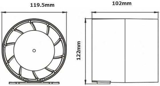 AirRoxy Arc Industrial Ducts / Air Ventilator 120mm
