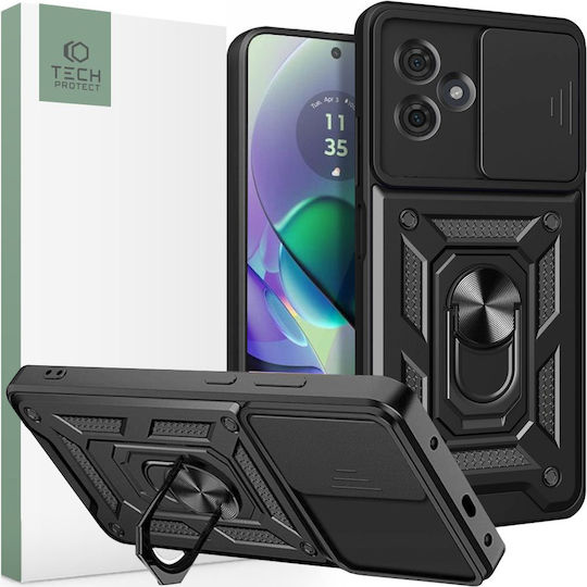 Tech-Protect Camshield Pro Back Cover Μεταλλικό Μαύρο (Motorola Moto G54 5G)