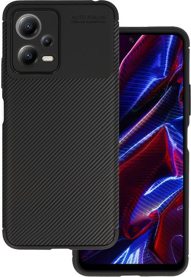 Vennus Carbon Elite Задна корица Силикон Черен (Poco X5)