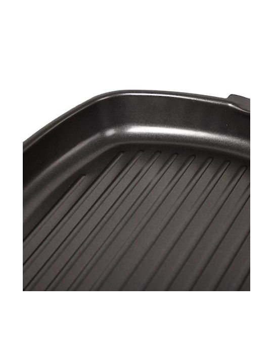 Foxmag24 Grill aus Aluminium mit Deckel mit Antihaftbeschichtung 28cm