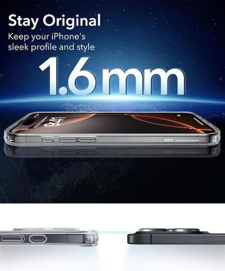 ESR Classic Hybrid Halolock Umschlag Rückseite Silikon Transparent (iPhone 17 Pro Max / iPhone 17 Pro / iPhone 16 Pro Max)