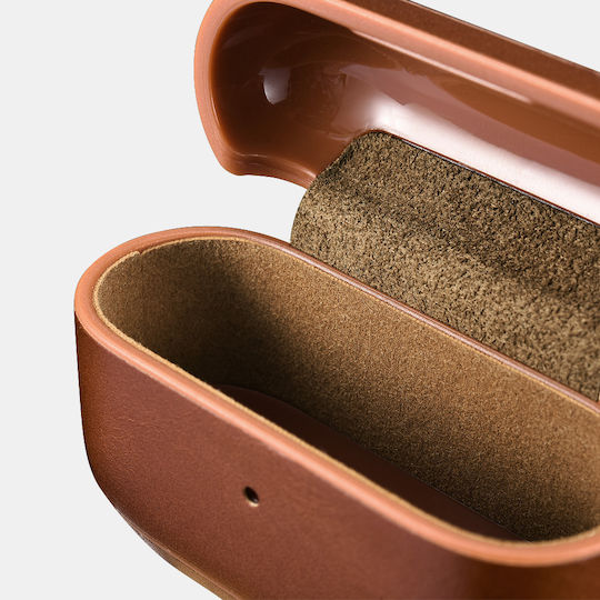 iCarer Vintage Leather Θήκη Δερμάτινη σε Κόκκινο χρώμα για Apple AirPods Pro