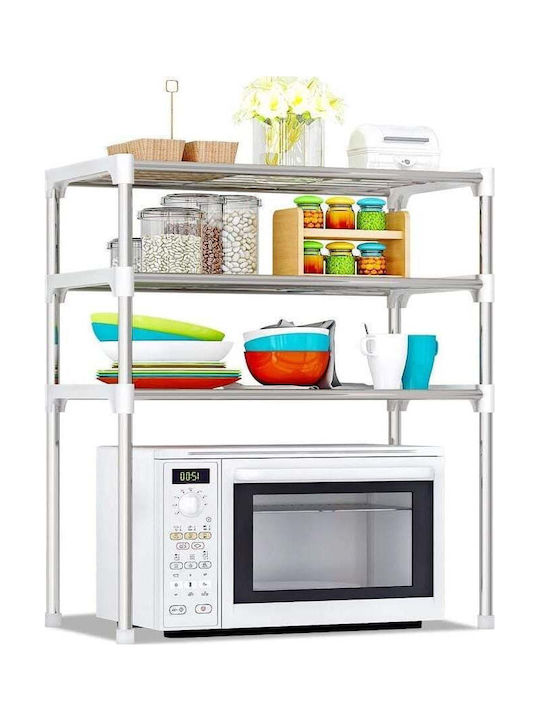 Suport Pentru Cuptor Cu Microunde Metalic 85 Cm Alb