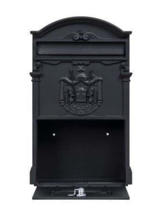 Cutie Poștală pentru Exterior Metalic în Culoarea Negru 41x26x9cm