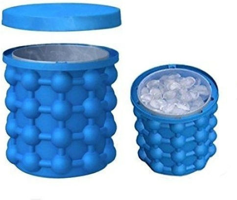 Eiswürfelformen und -tabletts Würfel Kunststoff mit Deckel Blau D8KVDZBBM