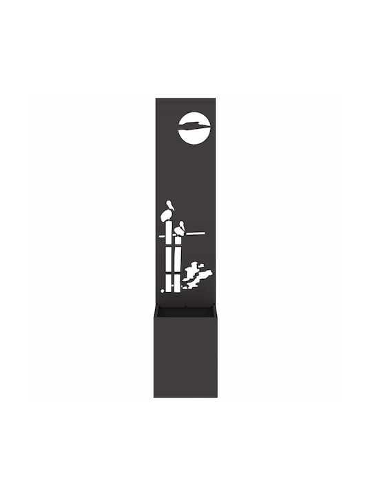 vidaXL Topf Metallisch Black 32x140cm.