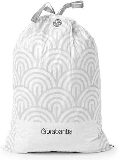 Brabantia Σακούλες Απορριμάτων Χωρητικότητας 60lt Type H 40τμχ Λευκές