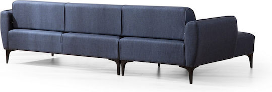 Belissimo Ecke Sofa mit Linker Ecke Blau 270x140x67cm
