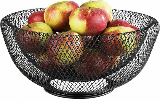 APS Fruit Bowl Metallic Black 31x31x14cm