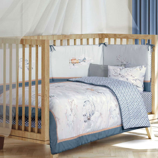 Greenwich Polo Club Crib Bumpers Classic Inside grey 45x195cm