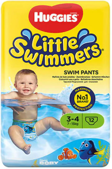 Huggies Памперси За Плуване Little Swimmers No 3+ За 7-15кг 12бр