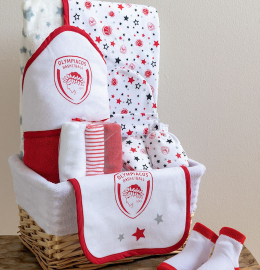 Palamaiki Newborn Clothing Set Olympiacos for 0-6 months 3pcs