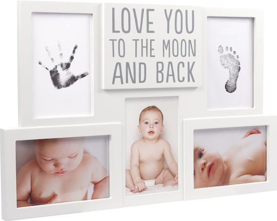 Pearhead Baby Imprint Frame Love You to the Moon and Back made of Wood
