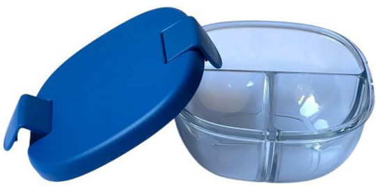 Yumbox Plastic Blue Lunch Box With Compartments