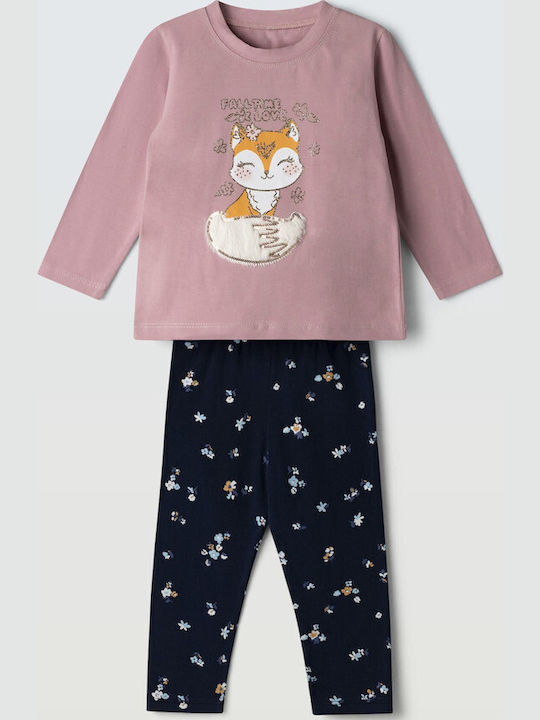 Kids' Set with Leggings Winter 2pcs Pink