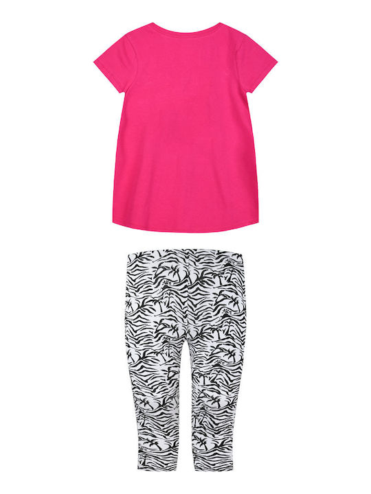 Kids' Set with Leggings Summer 2pcs Multicolour Boho Beach
