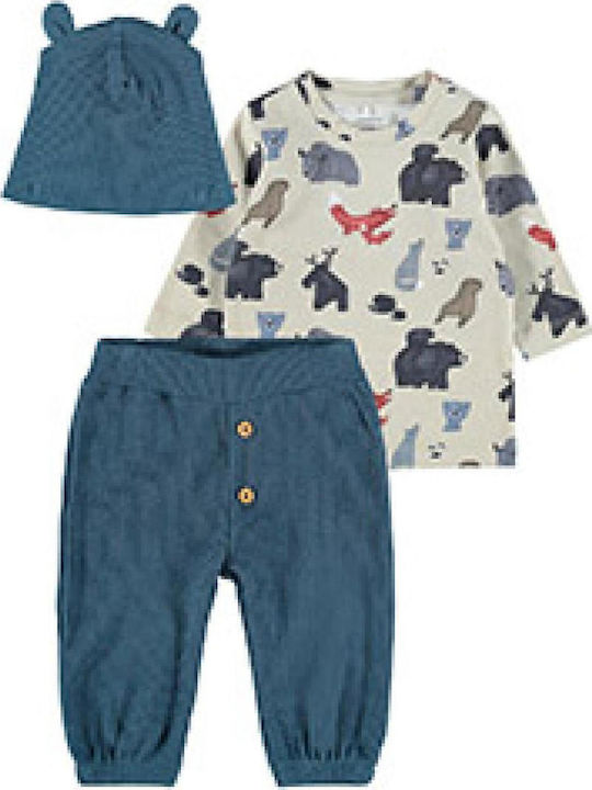 Kids' Set with Pants Winter 3pcs Blue