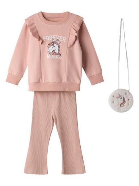 Kinder-Set mit Leggings Winter 3Stück Pink