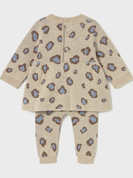 Kids' Set with Pants Winter 2pcs Dark Beige