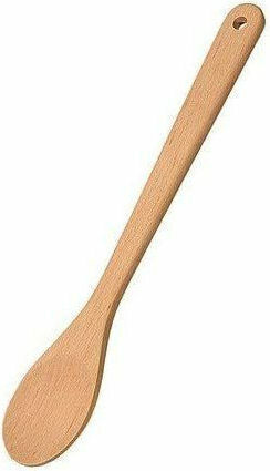 Dianomiki Shallow Wooden Beige Kitchen Spoon 35cm