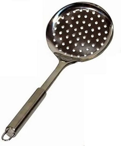 Sidirela Sidirela Cooker Untiefe Servierlöffel Geschlitzt Metallisch Silber 30cm E-3004