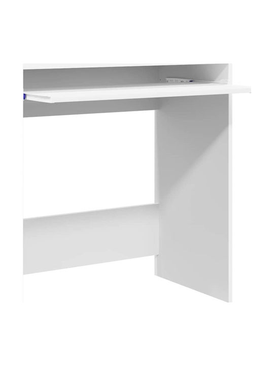 Γραφείο Ξύλινο Λευκό 77.5x43x79εκ.