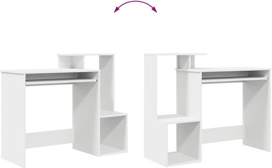 Schreibtisch Regal Holz White 106x40x88.5cm