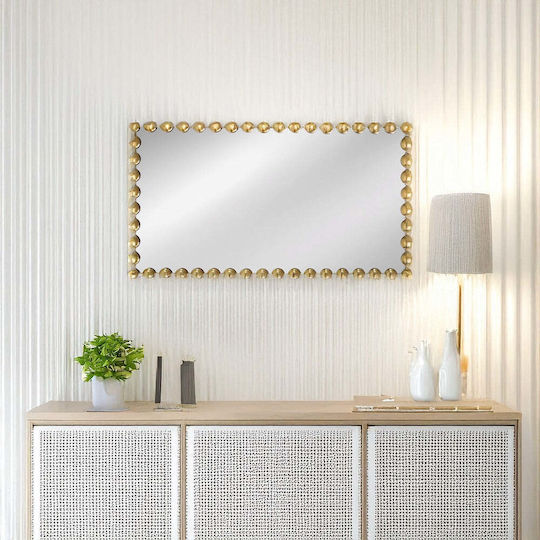 Artekko Dia Wandspiegel mit Gold Metallisch Rahmen 110x60cm 1Stück