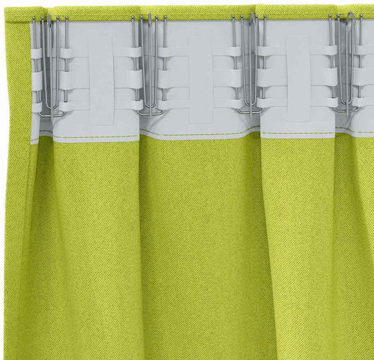 vidaXL Set Vorhänge Fenster mit Bleistiftfalten Grüne 140x175cm