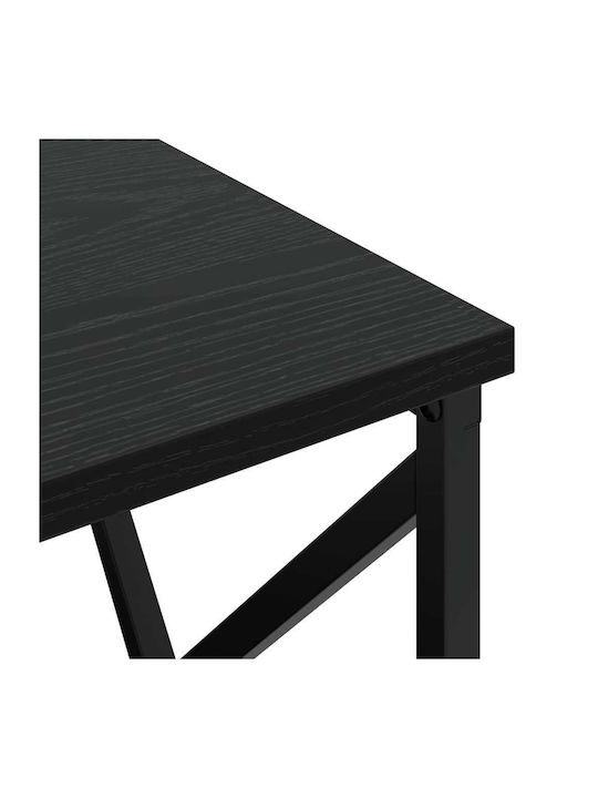 Nachttisch Metall Black oak 40x31x60cm
